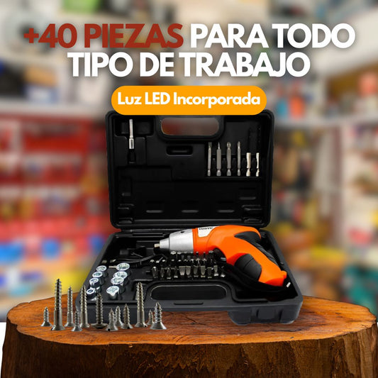 TUOYE - Destornillador Inalámbrico 45 PCS
