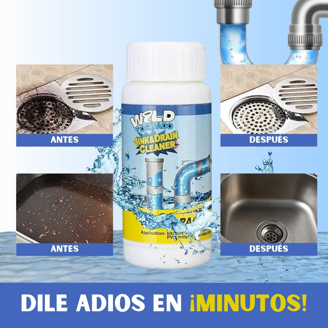 WILD TORNADO - Potente limpiador de fregadero y drenaje